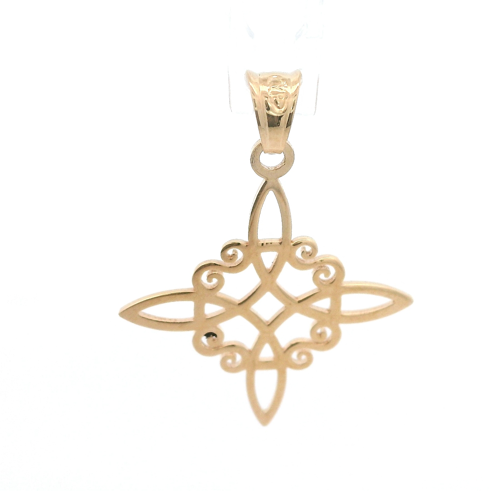 Colgante de Oro Amarillo 18K Nudo de Bruja