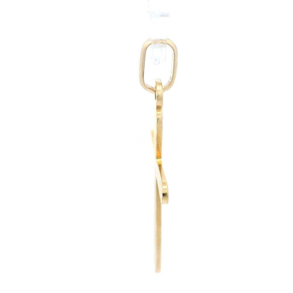 Colgante de Oro Amarillo 18K Cruz Tallada con Valier