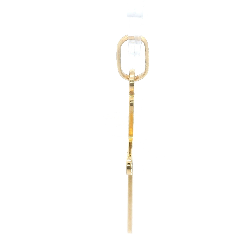 Colgante de Oro Amarillo 18K Cruz Tallada con Valier