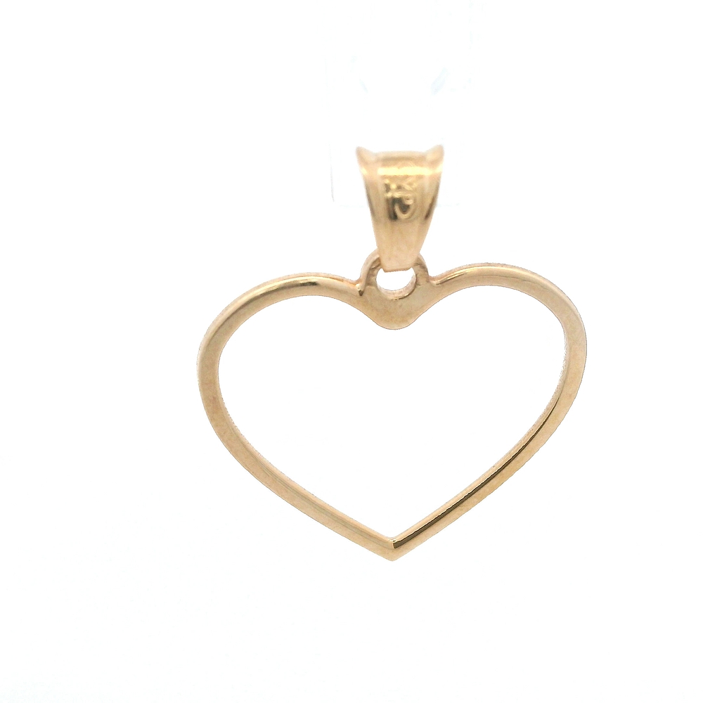 Colgante de Oro Amarillo 18K Corazón Calado con Valier