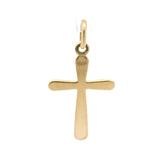 Colgante de Oro Amarillo 18K Cruz Tallada con Valier