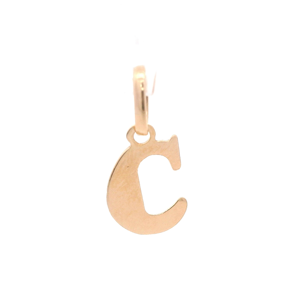 Colgante de Oro Amarillo 18K Letra C con Valier