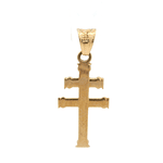 Colgante de Oro Amarillo 18K Cruz de Caravaca con Valier