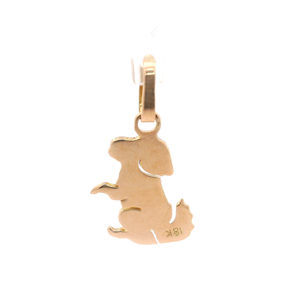 Colgante de Oro Amarillo 18K Perro con Valier