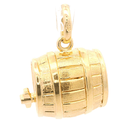 Colgante de Oro Amarillo 18K Barril Tallado Bombe