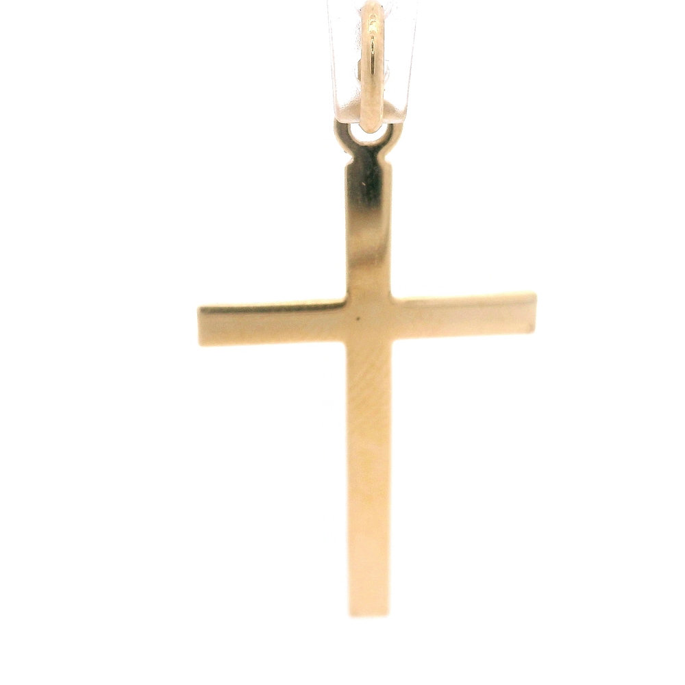 Colgante de Oro Amarillo 18K Cruz Tronco de Árbol con Valier