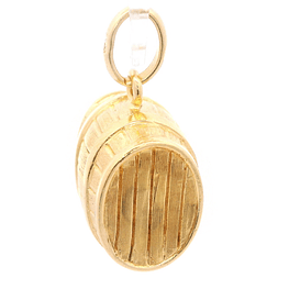 Colgante de Oro Amarillo 18K Barril Tallado Bombe