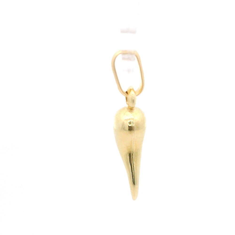 Colgante de Oro Amarillo 18K Cuerno Italiano con Valier