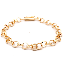 Pulsera de Oro Rosado 18K Rolo