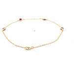 Pulsera de Oro Amarillo 18K Limada con Puntos de Luz