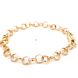 Pulsera de Oro Rosado 18K Rolo