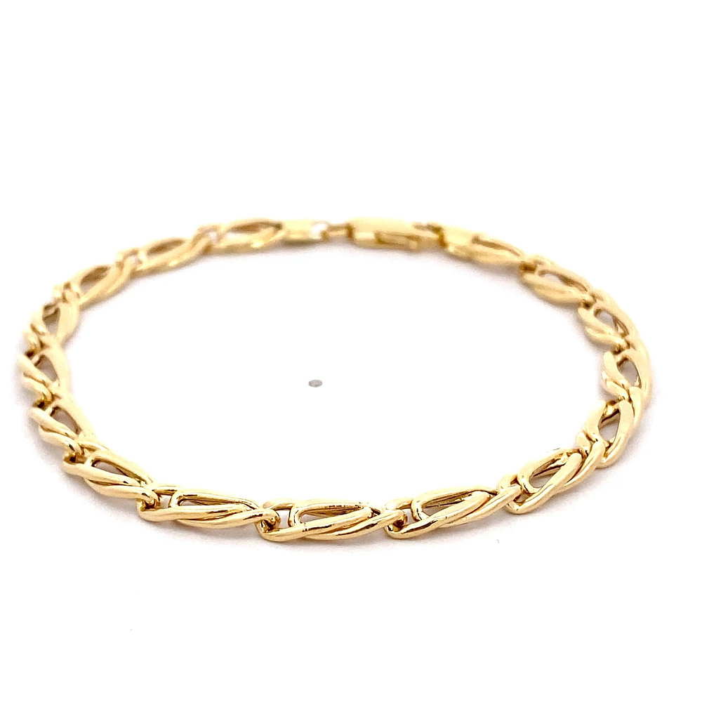Pulsera de Oro Amarillo 18K Ojo de Perdiz