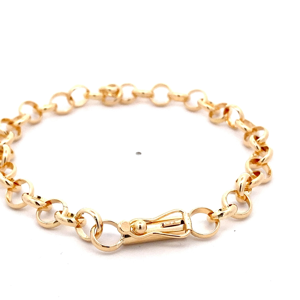 Pulsera de Oro Rosado 18K Rolo