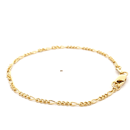 Pulsera de Oro Amarillo 18K Figaro 3x1