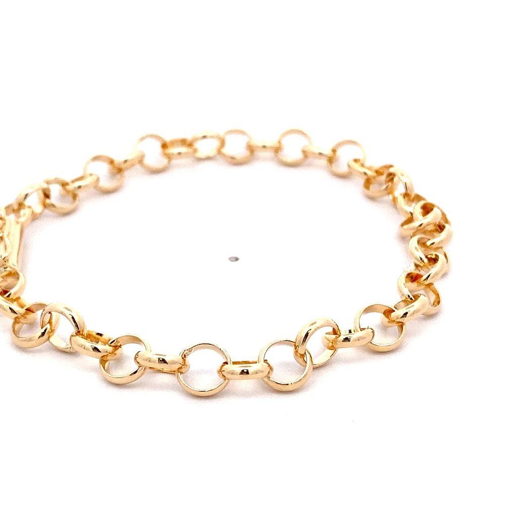 Pulsera de Oro Rosado 18K Rolo