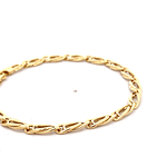 Pulsera de Oro Amarillo 18K Ojo de Perdiz