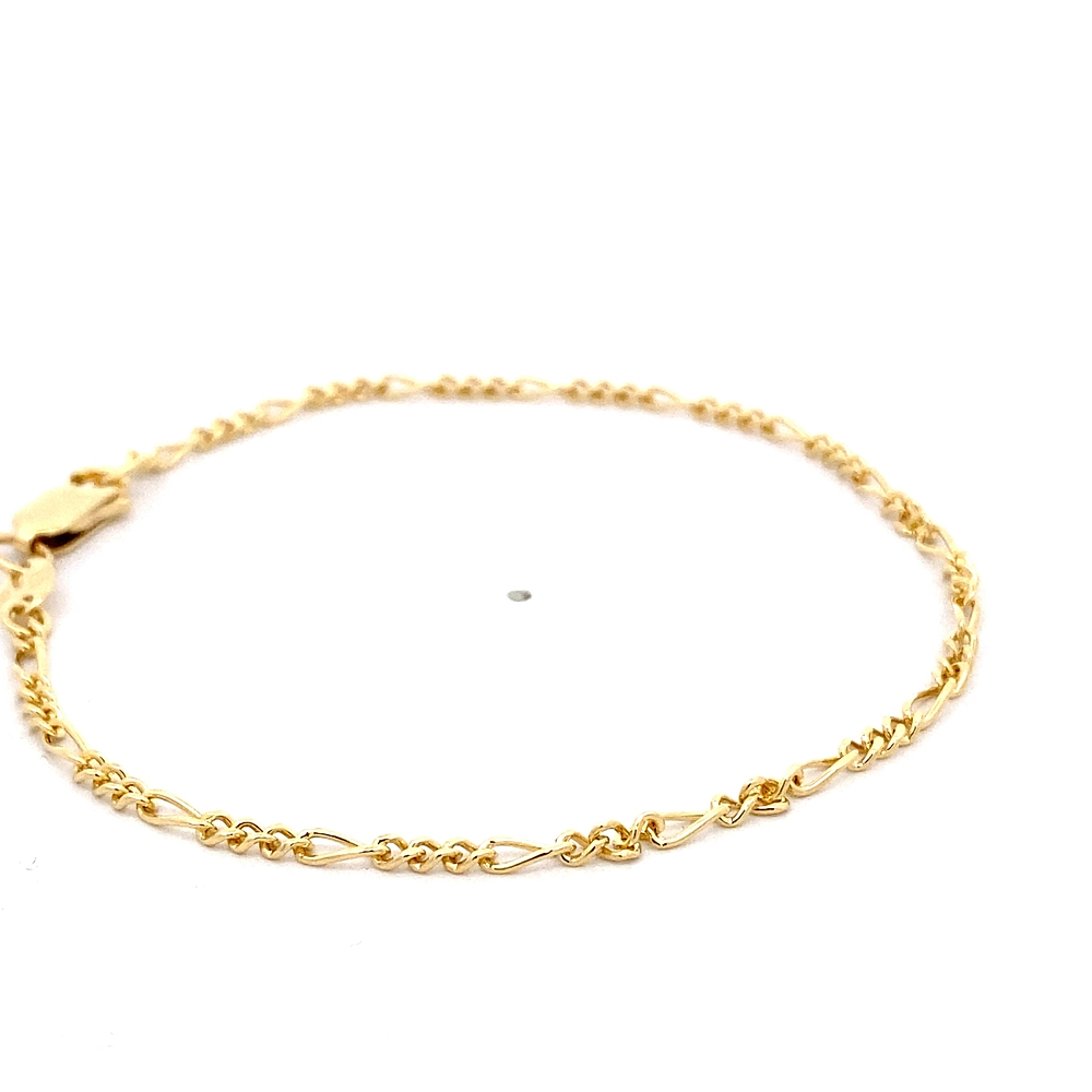 Pulsera de Oro Amarillo 18K Figaro 3x1