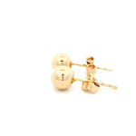 Aros de Oro Amarillo 18K Esfera Lisa N6