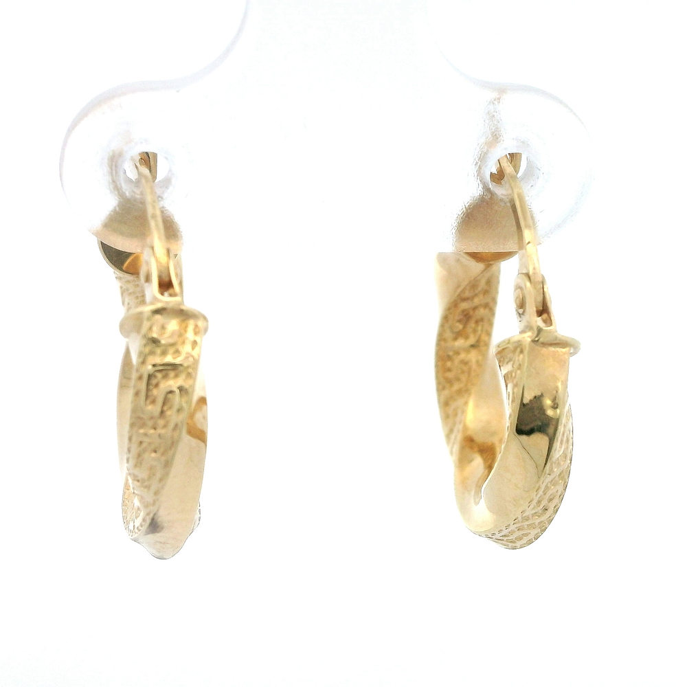 Aros de Oro Amarillo 18K Espiral Diseño Laberinto