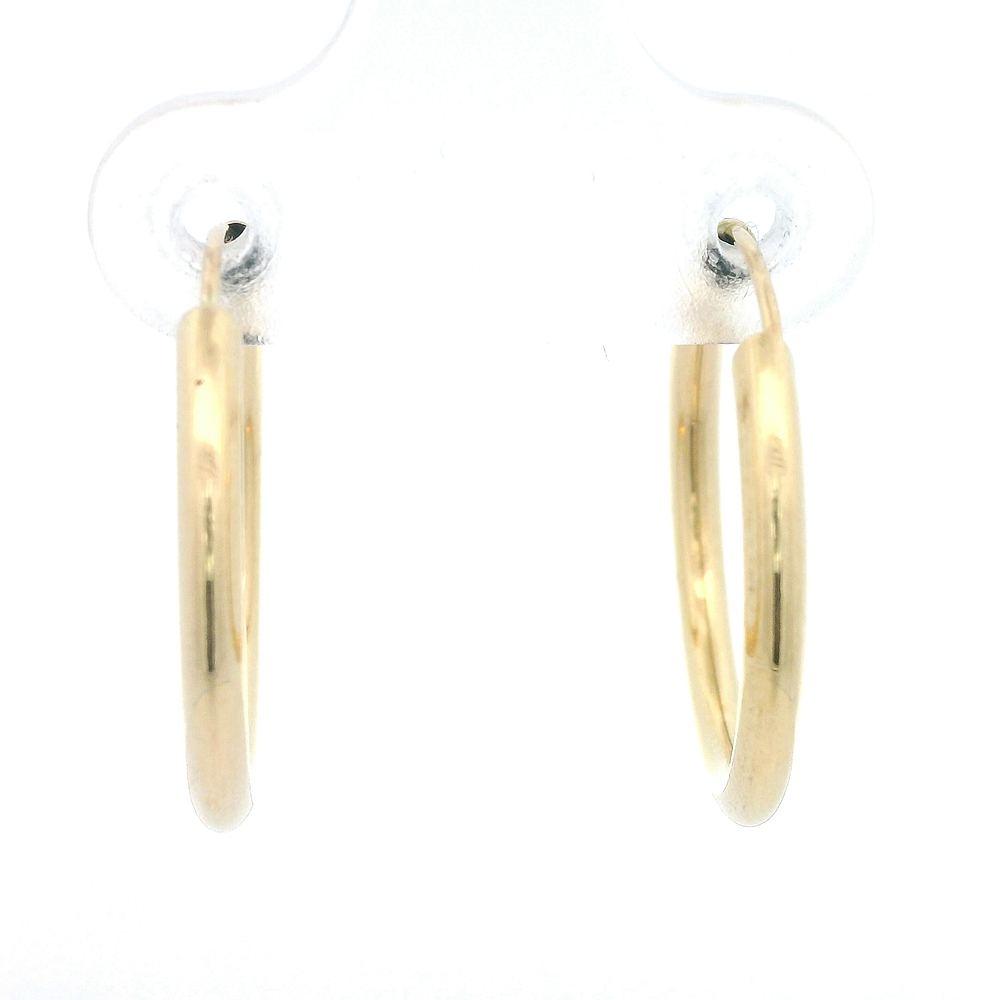 Aros de Oro Amarillo 18K Tubular