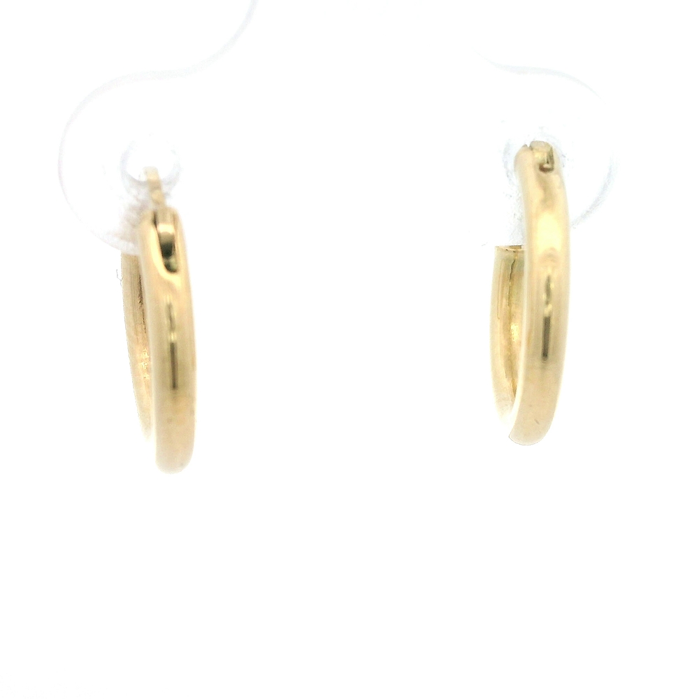 Aros de Oro Amarillo 18K Tubular