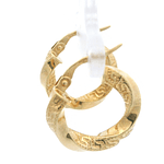 Aros de Oro Amarillo 18K Espiral Diseño Laberinto