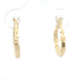 Aros de Oro Amarillo 18K Tallados