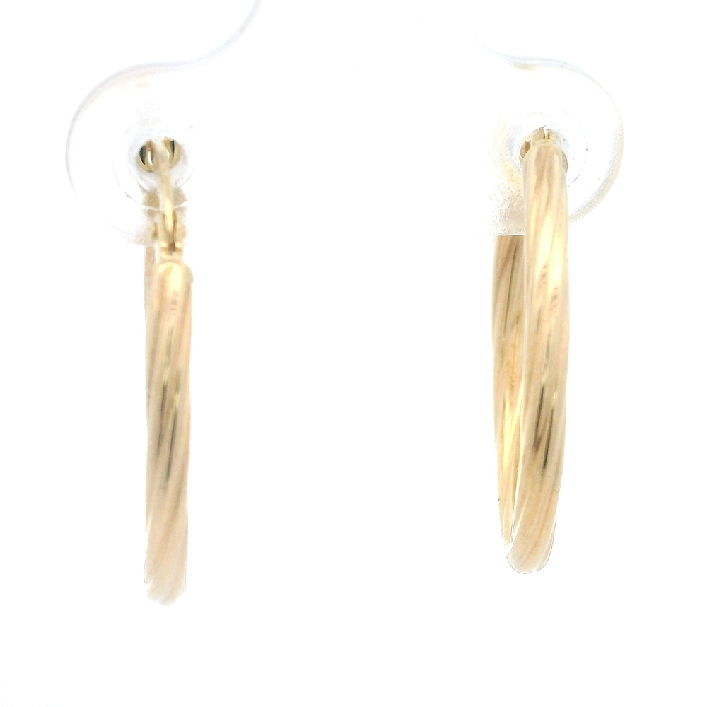 Aros de Oro Amarillo 18K Trenzados Ovalados