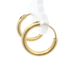 Aros de Oro Amarillo 18K Tubular