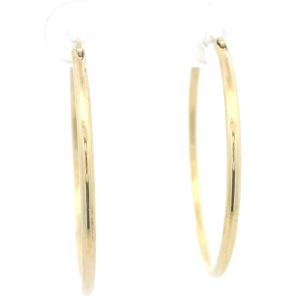 Aros de Oro Amarillo 18K Tubular