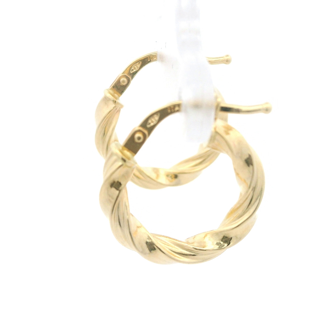Aros de Oro Amarillo 18K Trenzados