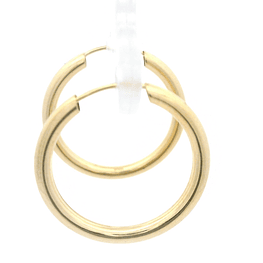 Aros de Oro Amarillo 18K Tubular