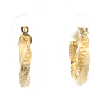 Aros de Oro Amarillo 18K Espiral Diseño Laberinto