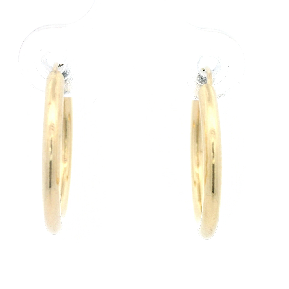 Aros de Oro Amarillo 18K Tubular