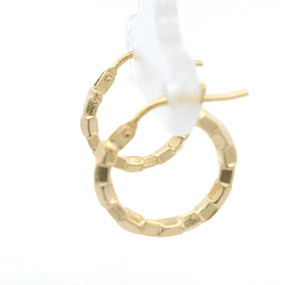 Aros de Oro Amarillo 18K Tallados
