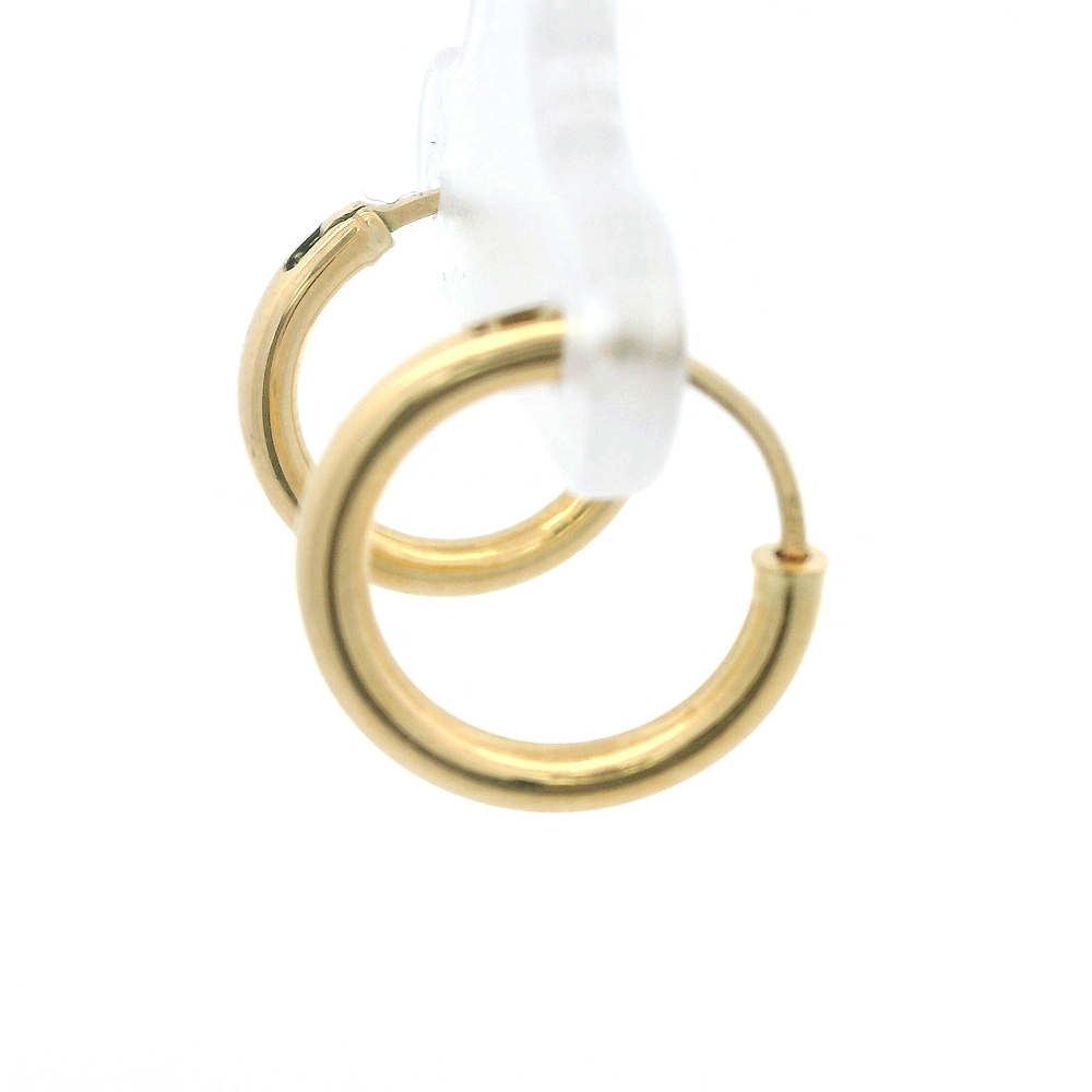 Aros de Oro Amarillo 18K Tubular