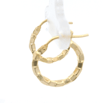 Aros de Oro Amarillo 18K Tallados