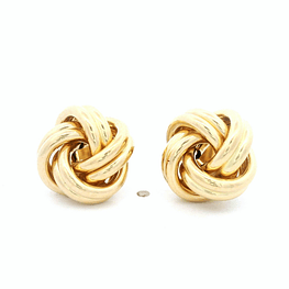 Aros de Oro Amarillo 18K Satélite