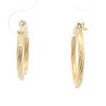 Aros de Oro Amarillo 18K Trenzados Ovalados