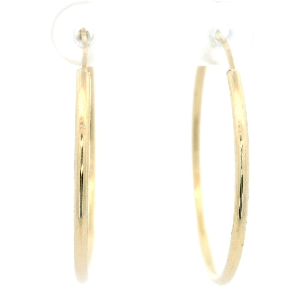 Aros de Oro Amarillo 18K Tubular