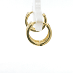 Aros de Oro Amarillo 18K Huggies con Micropiedras Incoloras