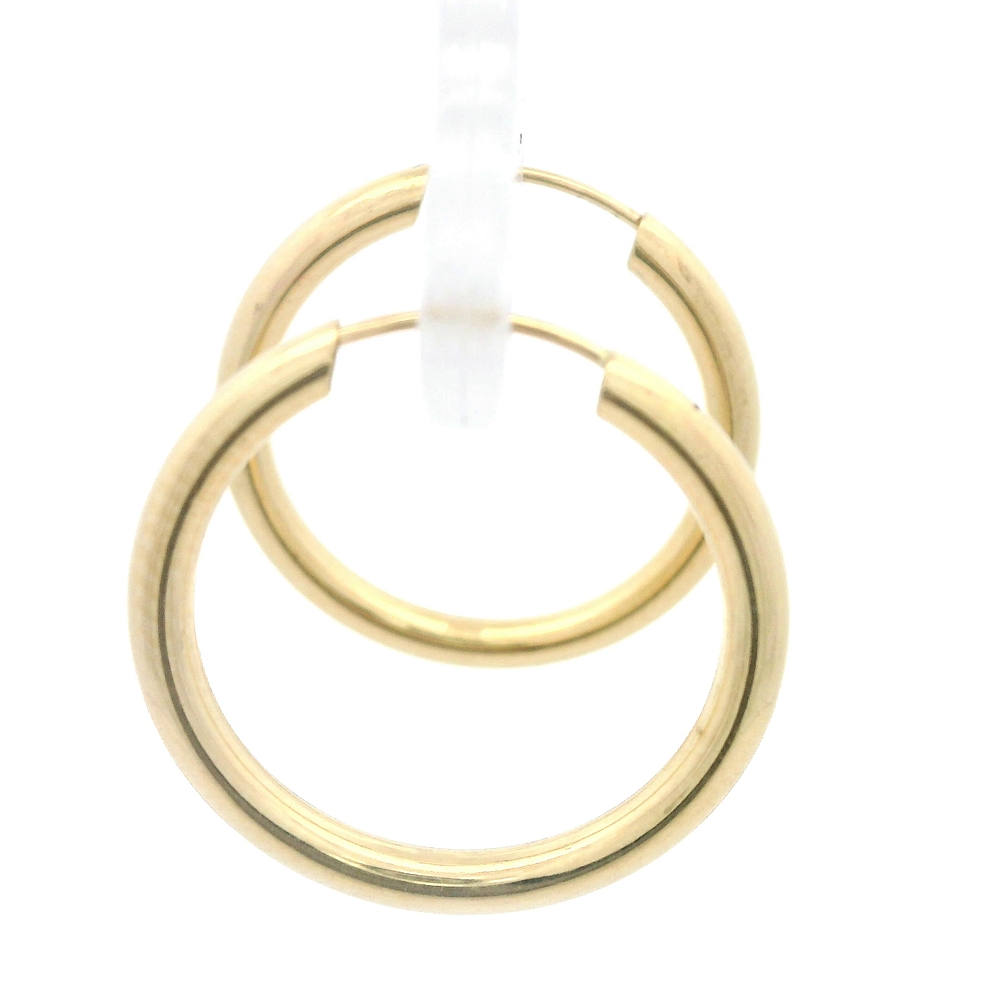 Aros de Oro Amarillo 18K Tubular