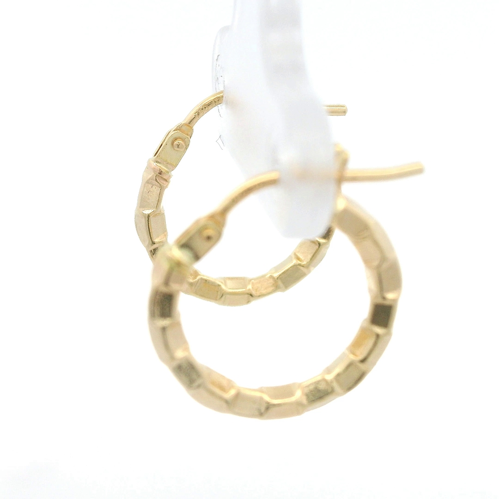 Aros de Oro Amarillo 18K Tallados