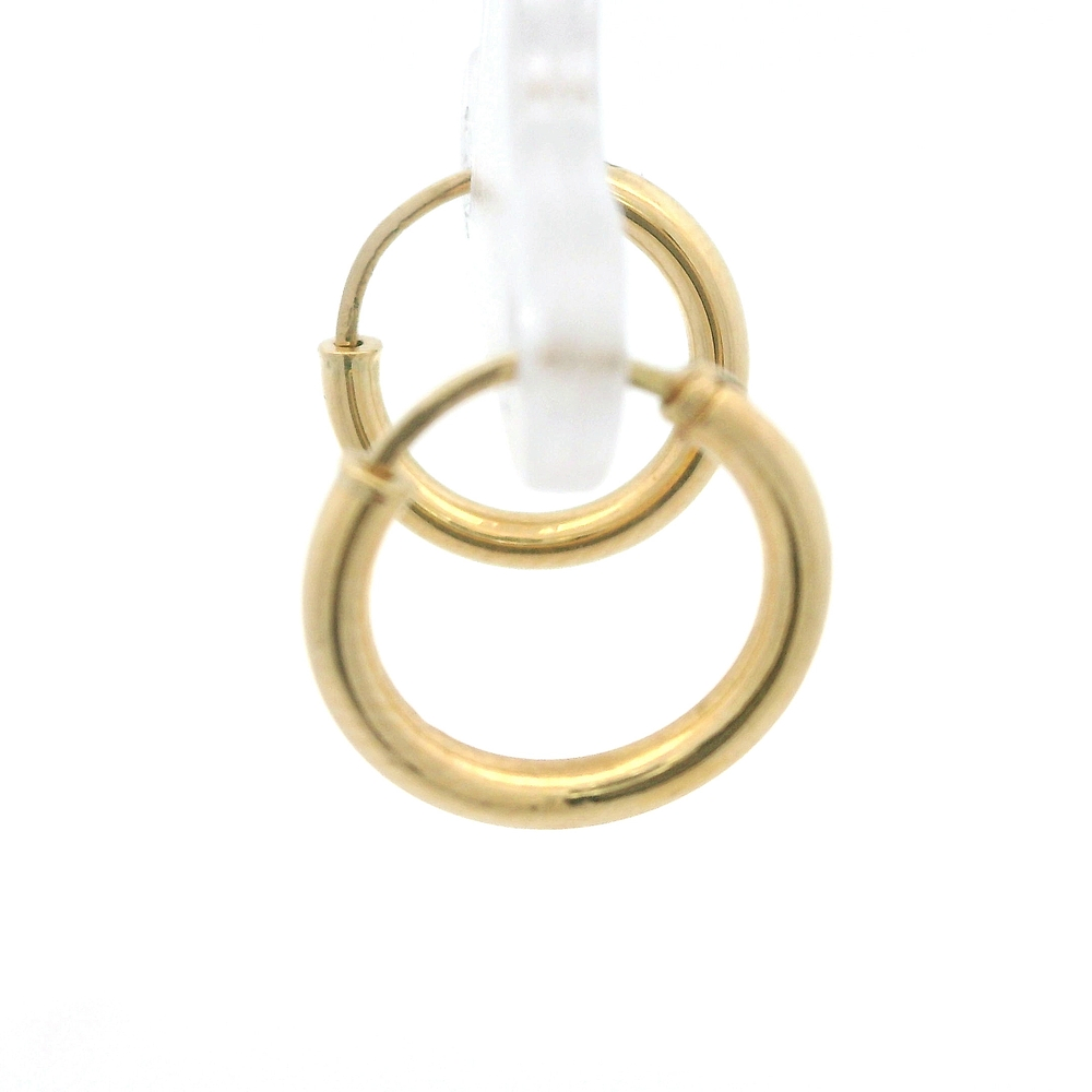 Aros de Oro Amarillo 18K Tubular