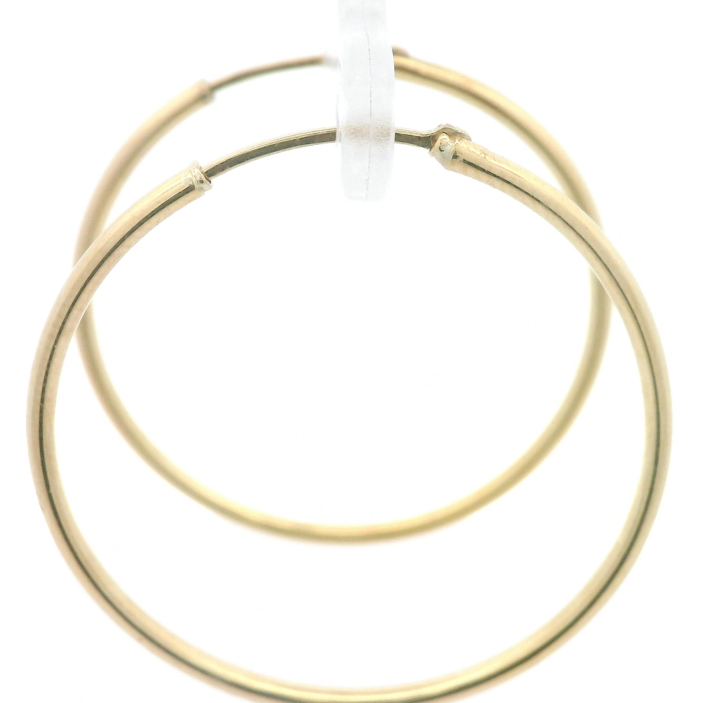 Aros de Oro Amarillo 18K Tubular