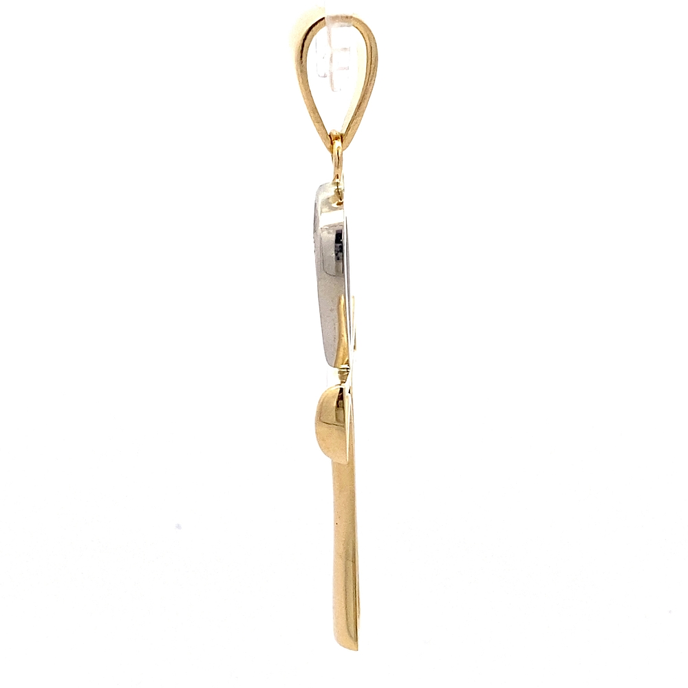 Colgante de Dos Oros 18K Cruz Egipcia Calada