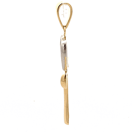Colgante de Dos Oros 18K Cruz Egipcia Calada
