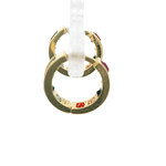 Aros de Oro Amarillo 18K Huggies con Piedras Multicolores