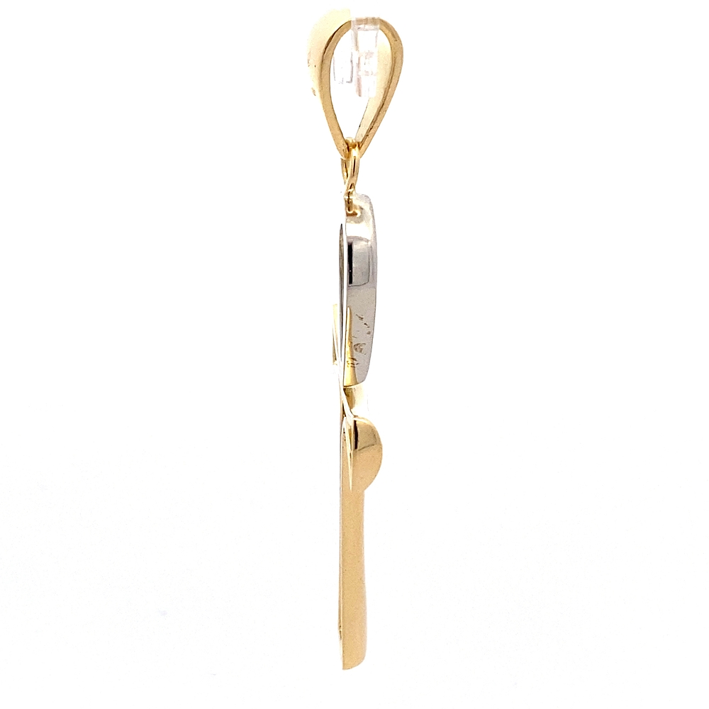 Colgante de Dos Oros 18K Cruz Egipcia Calada