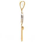 Colgante de Dos Oros 18K Cruz Egipcia Calada